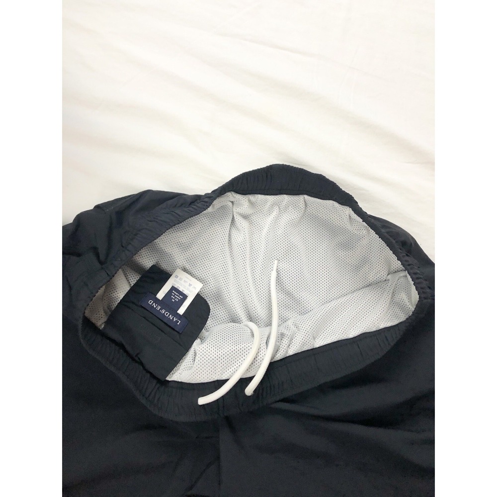 LANDS'‎ END Mens Drawstring Black Shorts Size M (32-34) - Picture 9 of 12